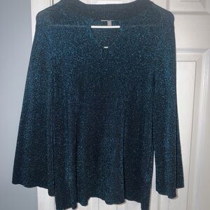 Laura Sparkling Teal Blouse
